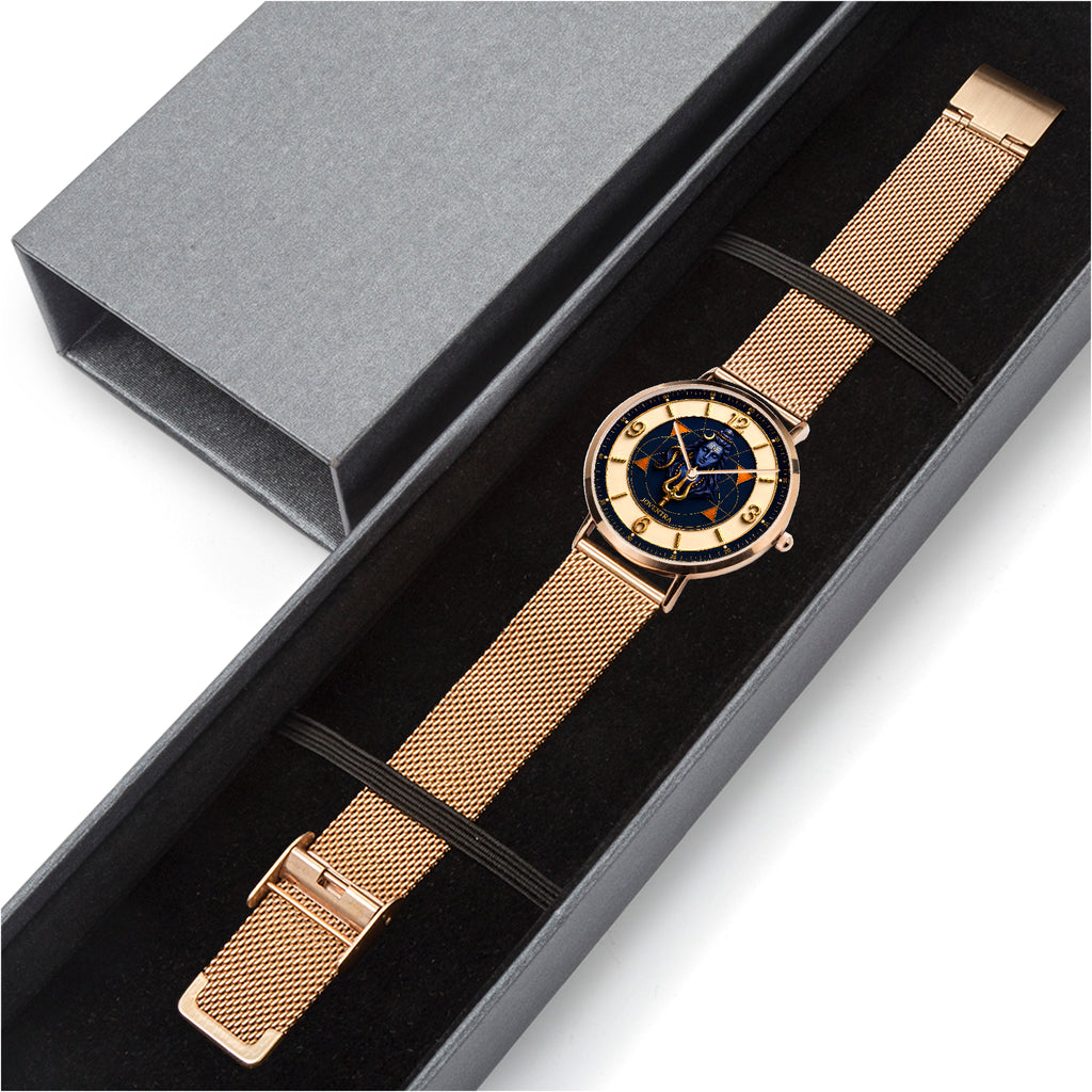 Lord Shiva (Mahadev) Divine Geometry Watch - additional product photo, dial macro shot of the Mahadev motif