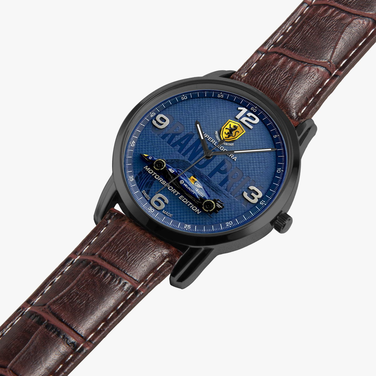 Joventra Grand Prix Superleggera leather watch — strap detail