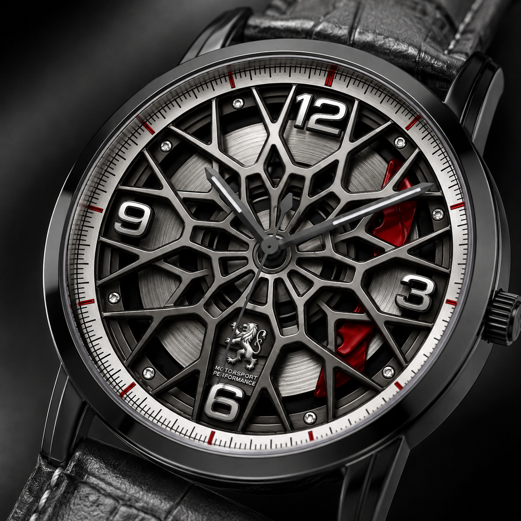 Joventra Monaco Apex F1 Racing Watch side profile showing stainless steel case