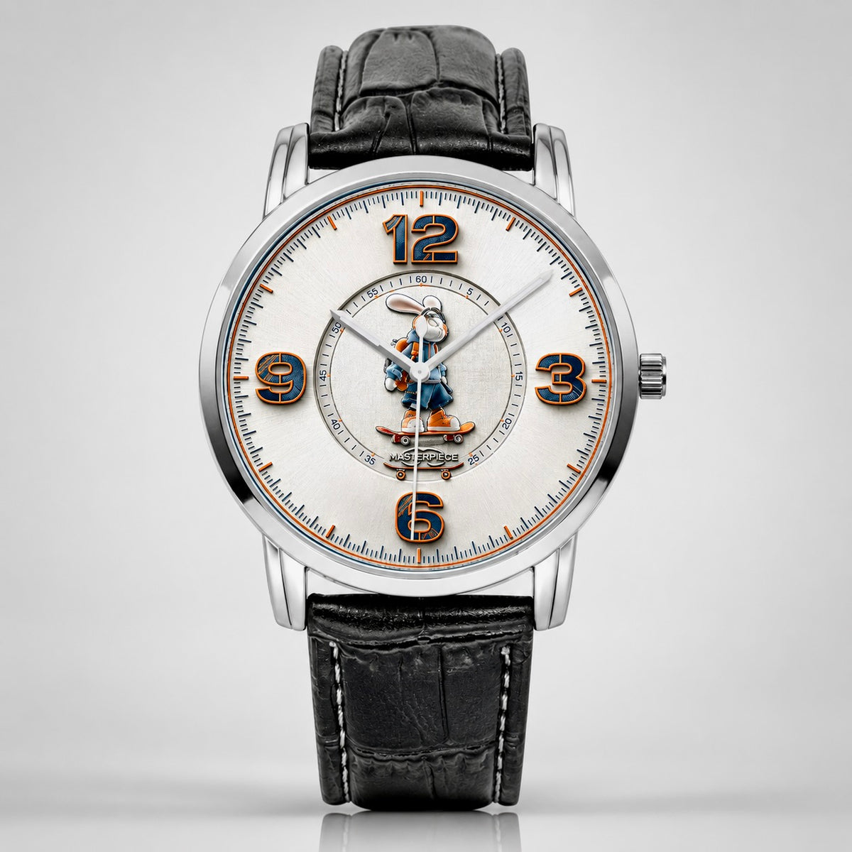 Hypebeast Skater Rabbit Pop Art Watch - worn on wrist, unisex streetwear style