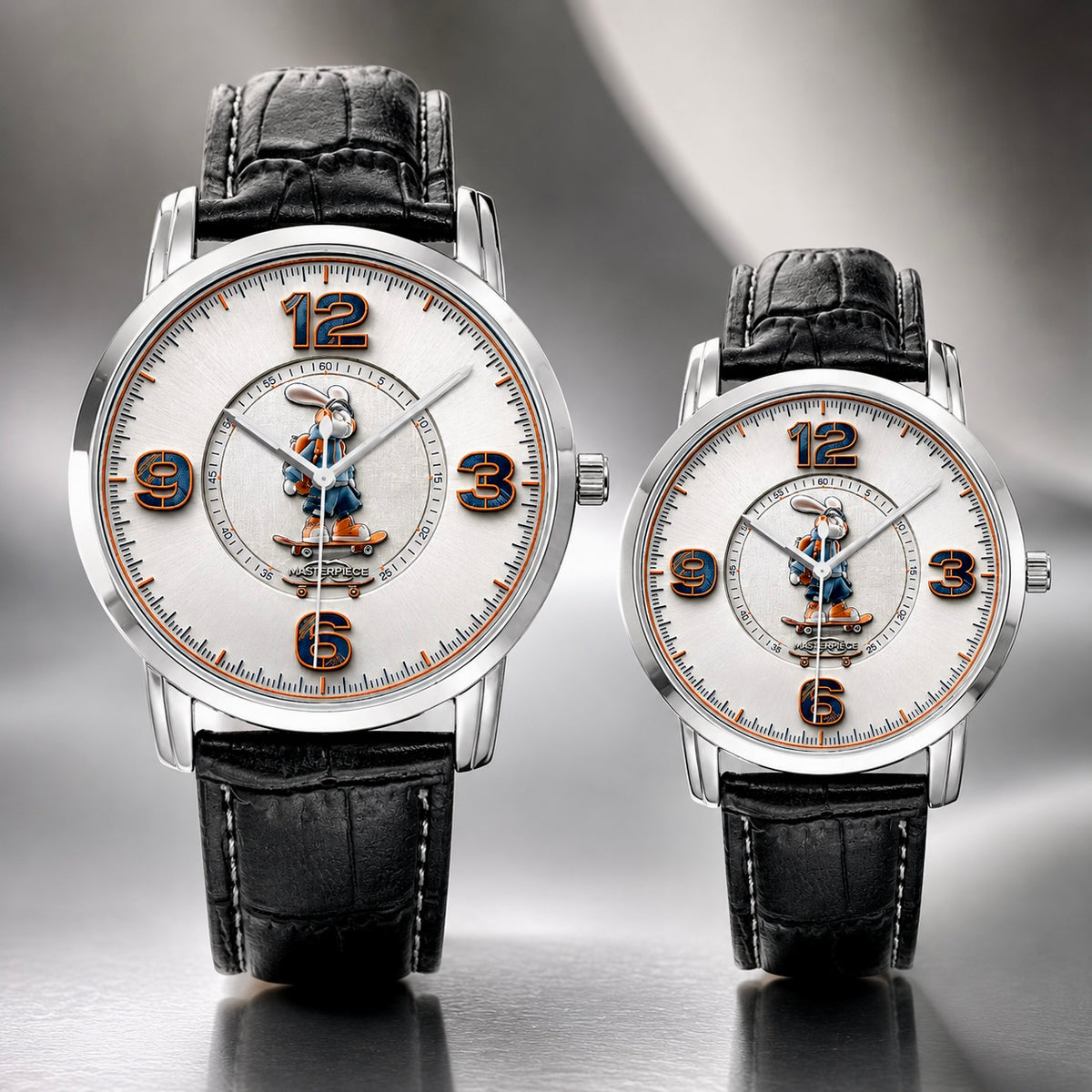 Hypebeast Skater Rabbit Pop Art Watch - Japanese SEIKO quartz movement detail