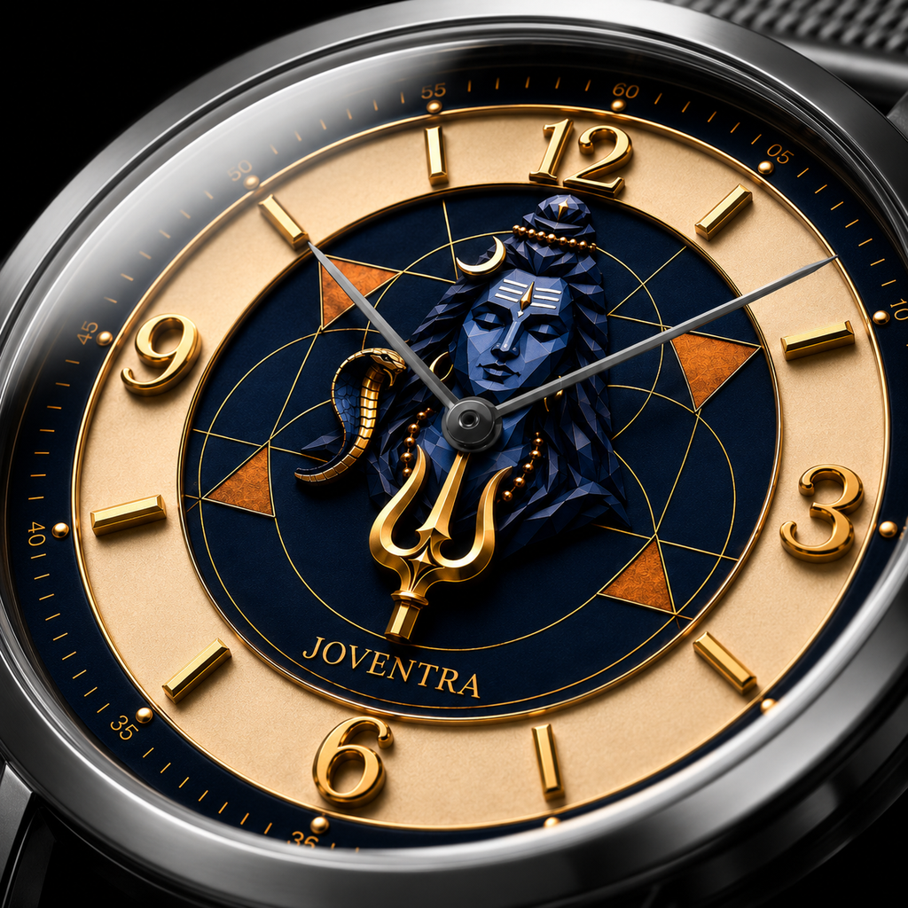Lord Shiva (Mahadev) Divine Geometry Watch - Black finish CITIZEN movement edition