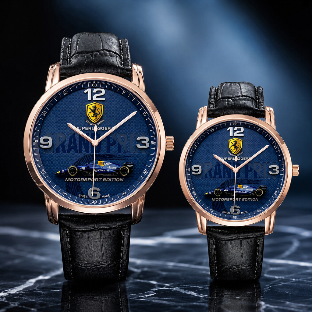 Joventra Grand Prix Superleggera leather watch — side angle photo