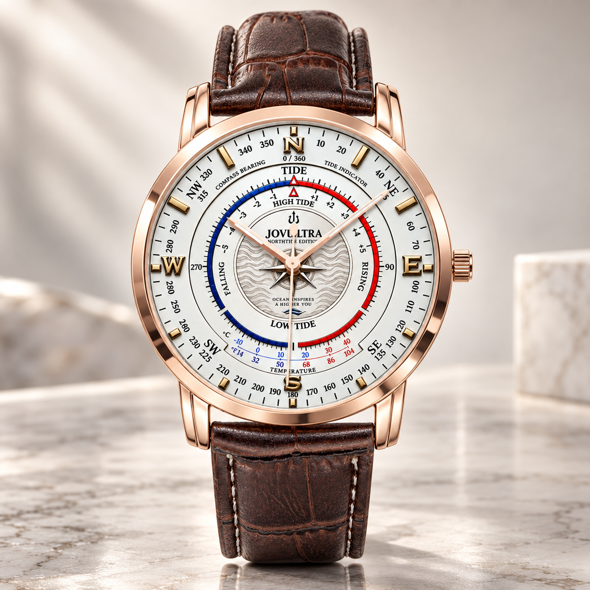 Mariner Northtide Navigator Compass & Tide Indicator Watch by Joventra - front view