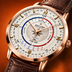 Mariner Northtide Navigator Compass & Tide Indicator Watch by Joventra - 304 stainless steel case detail
