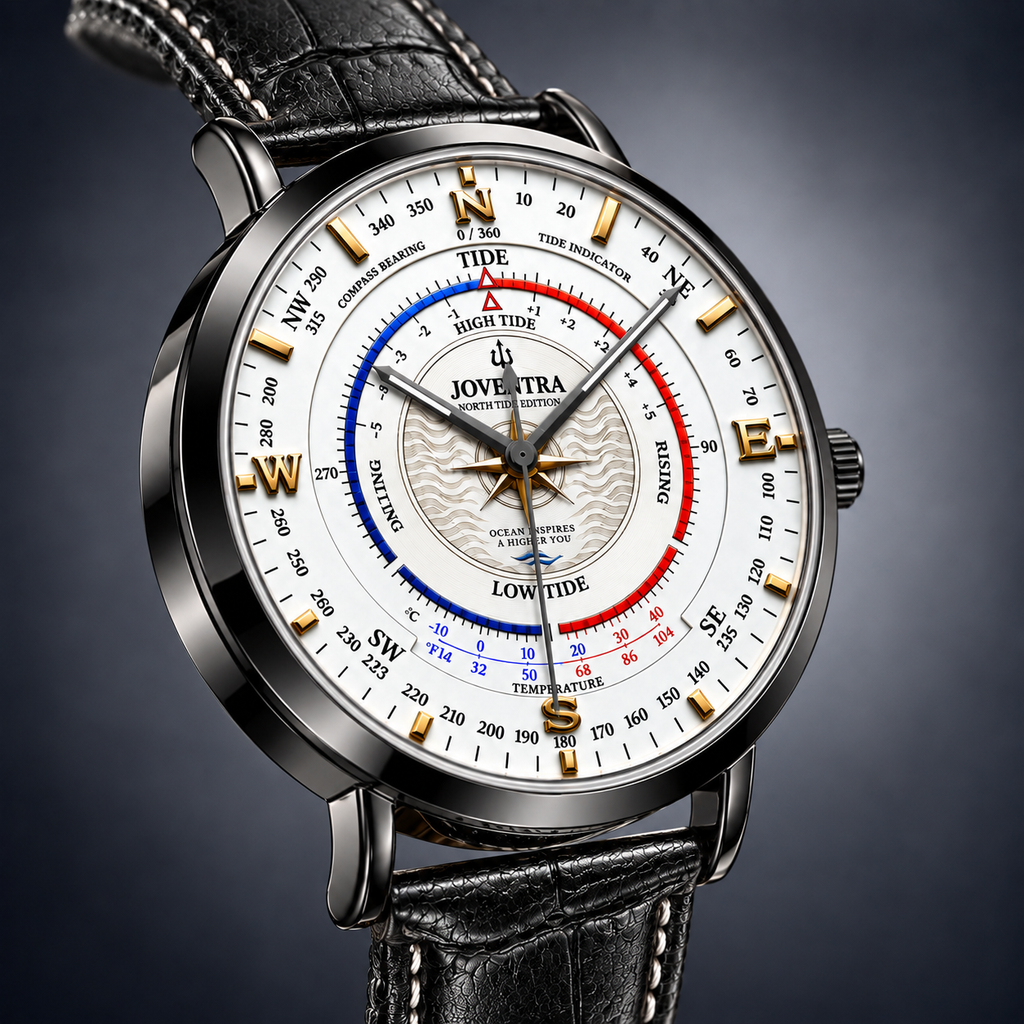 Mariner Northtide Navigator Compass & Tide Indicator Watch by Joventra - Golden case finish