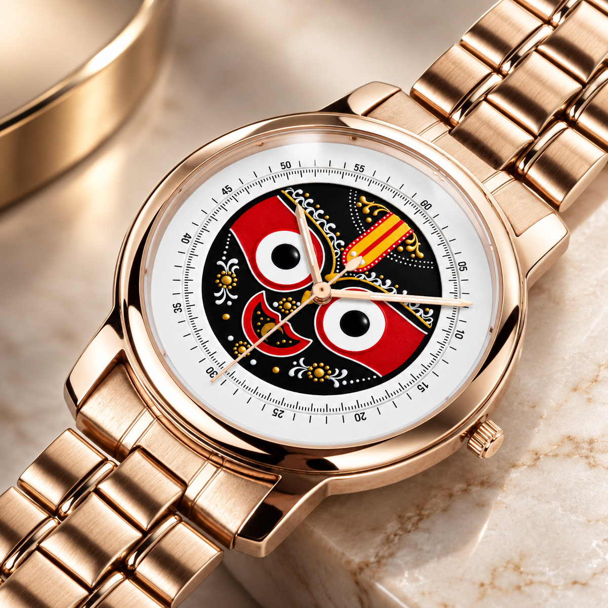 Lord Jagannath watch worn with formal shirt cuff, slim fit