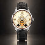 Goddess Durga Maa Navratri Special Watch by Joventra — SEIKO quartz wristwatch with Durga face-art dial and leather strap — photo 3