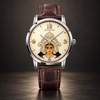 Goddess Durga Maa Navratri Special Watch by Joventra — SEIKO quartz wristwatch with Durga face-art dial and leather strap — photo 11