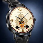 Goddess Durga Maa Navratri Special Watch by Joventra — SEIKO quartz wristwatch with Durga face-art dial and leather strap — photo 8