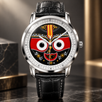 Lord Jagannath Purushottam Divine Heritage Watch by Joventra - SEIKO quartz watch with sacred Pattachitra dial art, studio photo 5 of 12