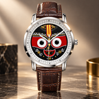 Lord Jagannath Purushottam Divine Heritage Watch by Joventra - SEIKO quartz watch with sacred Pattachitra dial art, studio photo 4 of 12