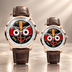 Lord Jagannath Purushottam Divine Heritage Watch by Joventra - SEIKO quartz watch with sacred Pattachitra dial art, studio photo 8 of 12
