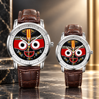 Lord Jagannath Purushottam Divine Heritage Watch by Joventra - SEIKO quartz watch with sacred Pattachitra dial art, studio photo 10 of 12