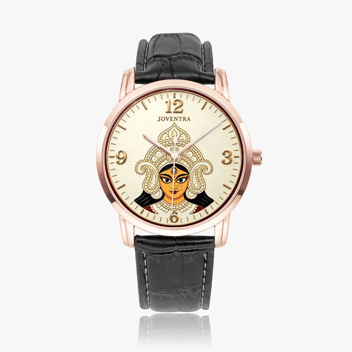 Goddess Durga Maa Navratri Special Watch by Joventra — SEIKO quartz wristwatch with Durga face-art dial and leather strap — photo 20