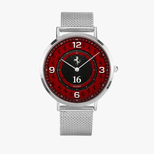 Italian Motorsport Rosso Red Unisex Racing Joventra Watch — Silver