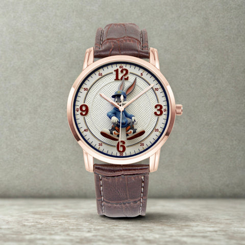 Bugs Bunny Inspired Streetwear Rabbit Unisex Leather Joventra Watch
