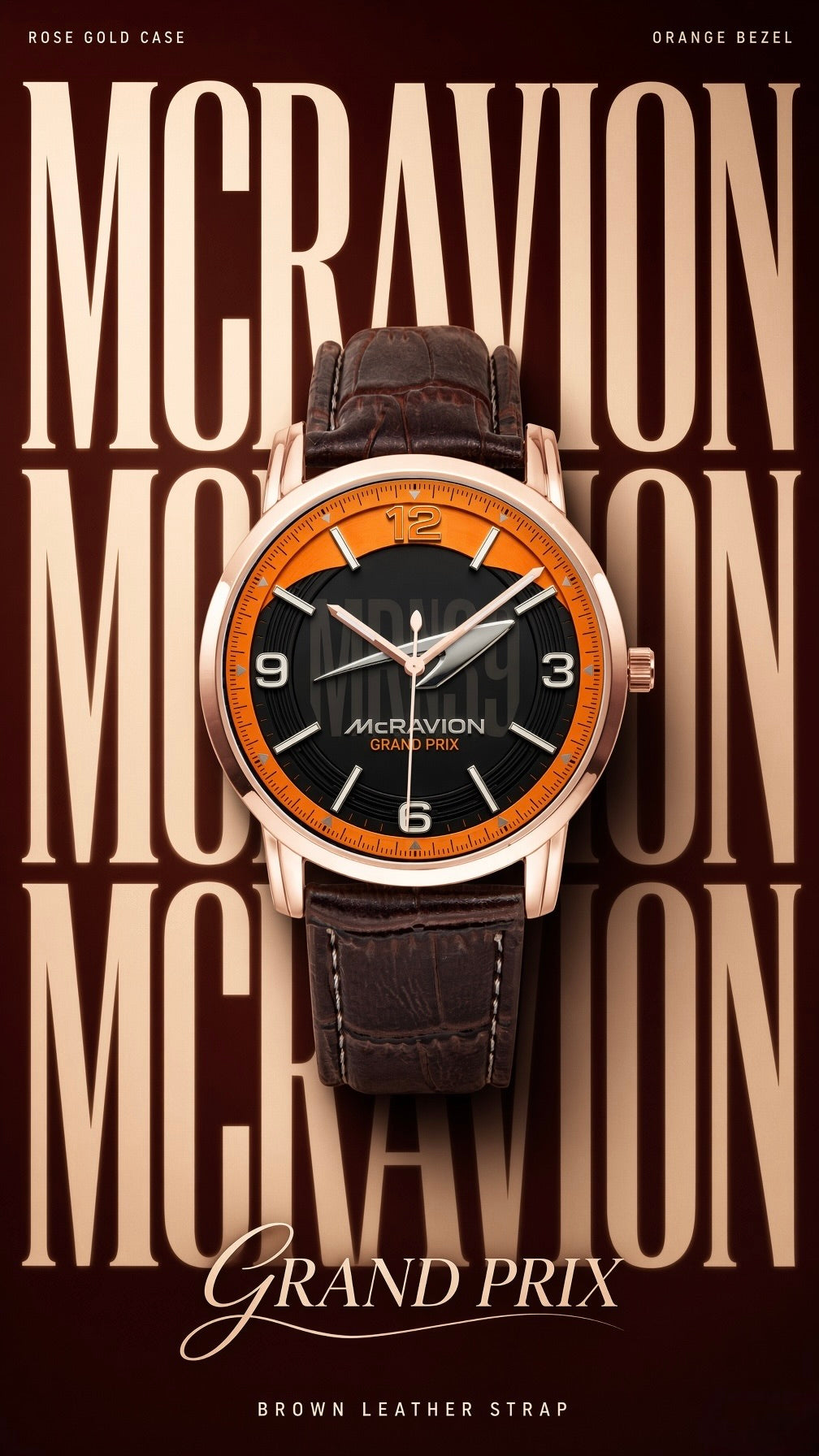 Joventra McRavion Grand Prix Racing leather watch — product photo